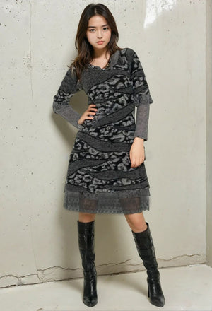 Norma Vintage _wool grey dress