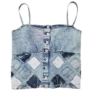 Norma Vintage _square denim top