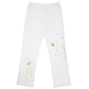 Norma Vintage _white flowers trousers