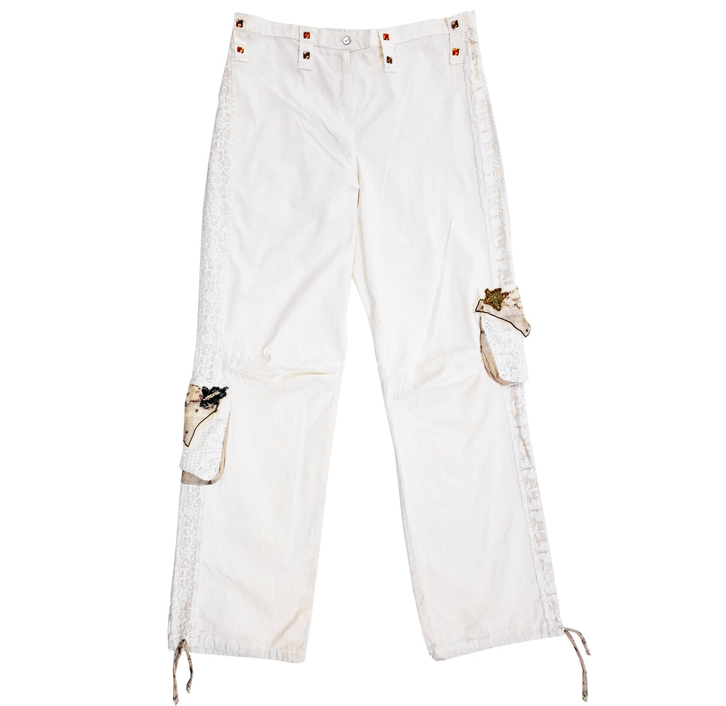 Norma Vintage _white cargo trousers