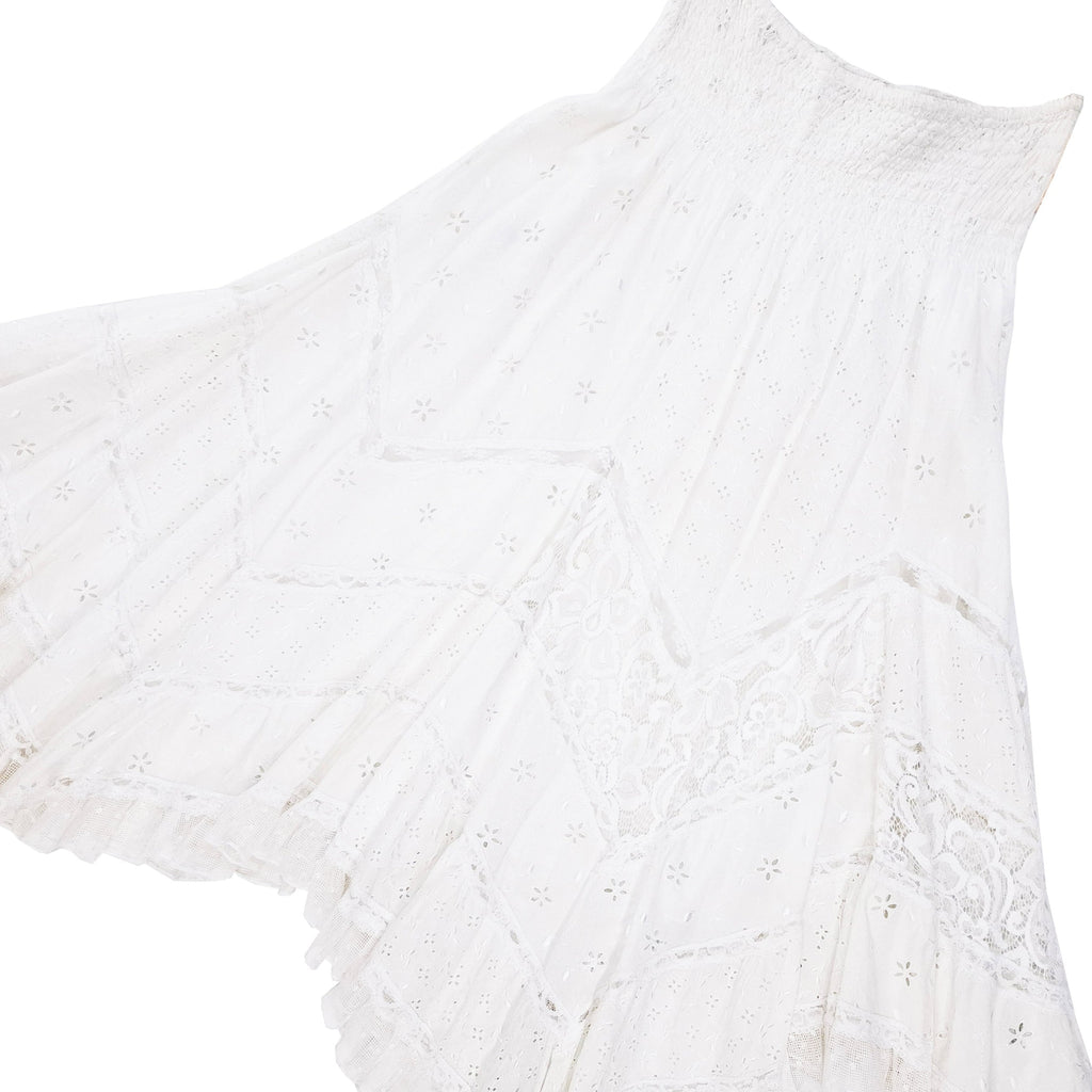 Norma Vintage _boho white skirt