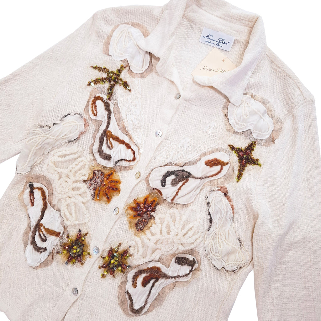 Norma Vintage _white chenille shirt