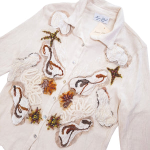 Norma Vintage _white chenille shirt