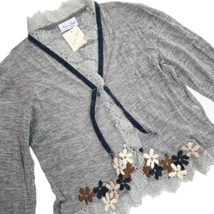 Norma Vintage _knitted grey cardigan