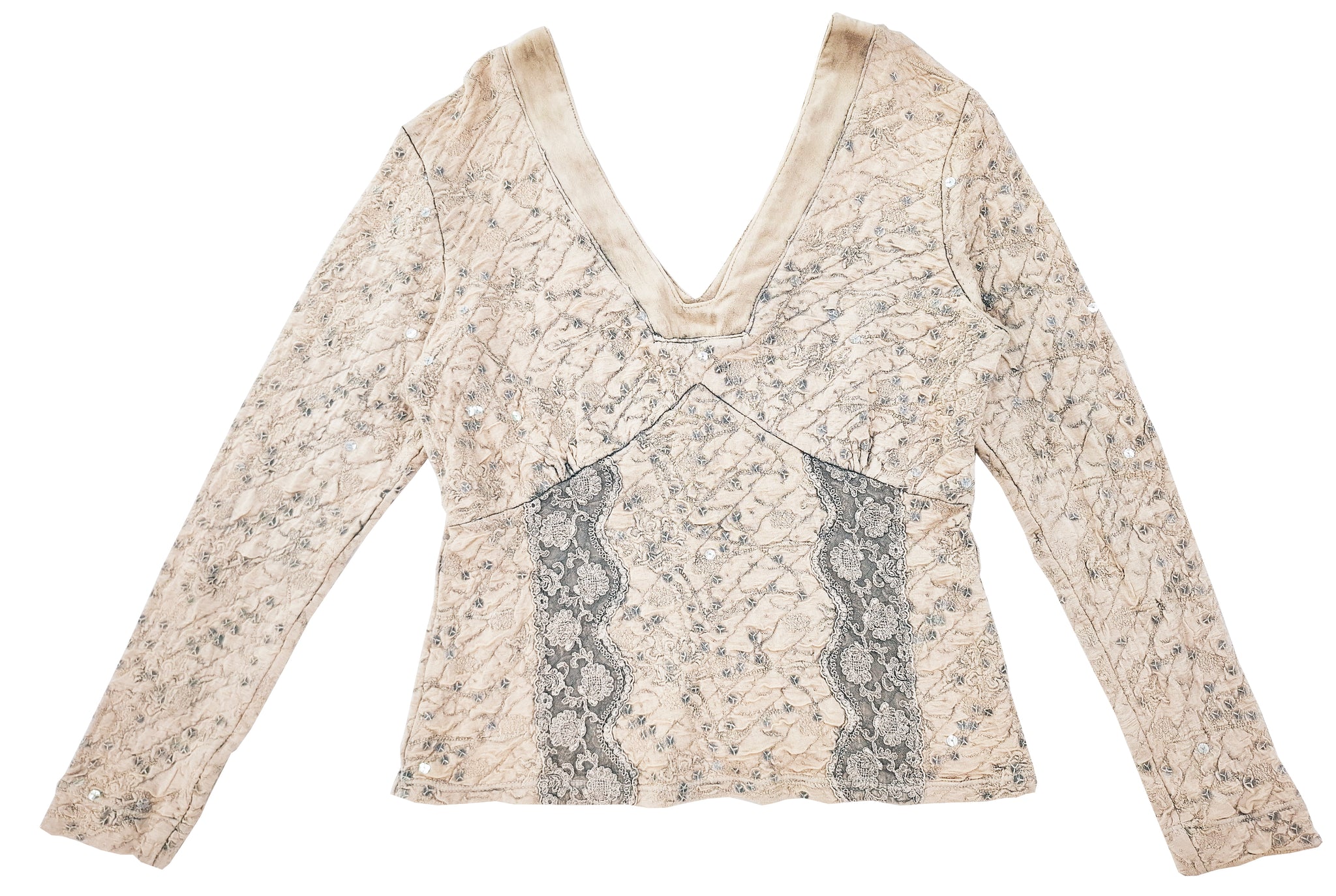 Norma Vintage_ long sleeves cloqué top