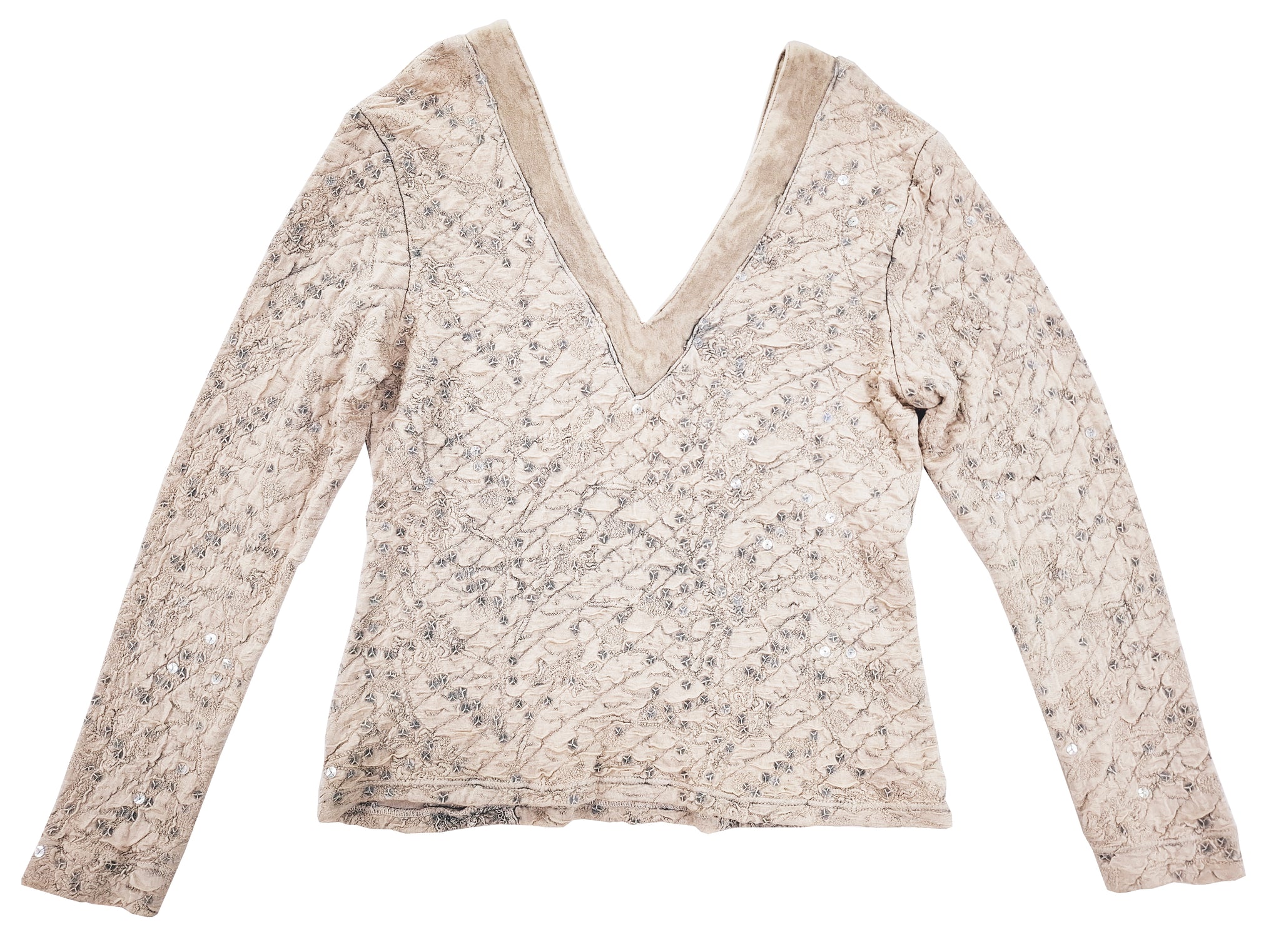 Norma Vintage_ long sleeves cloqué top