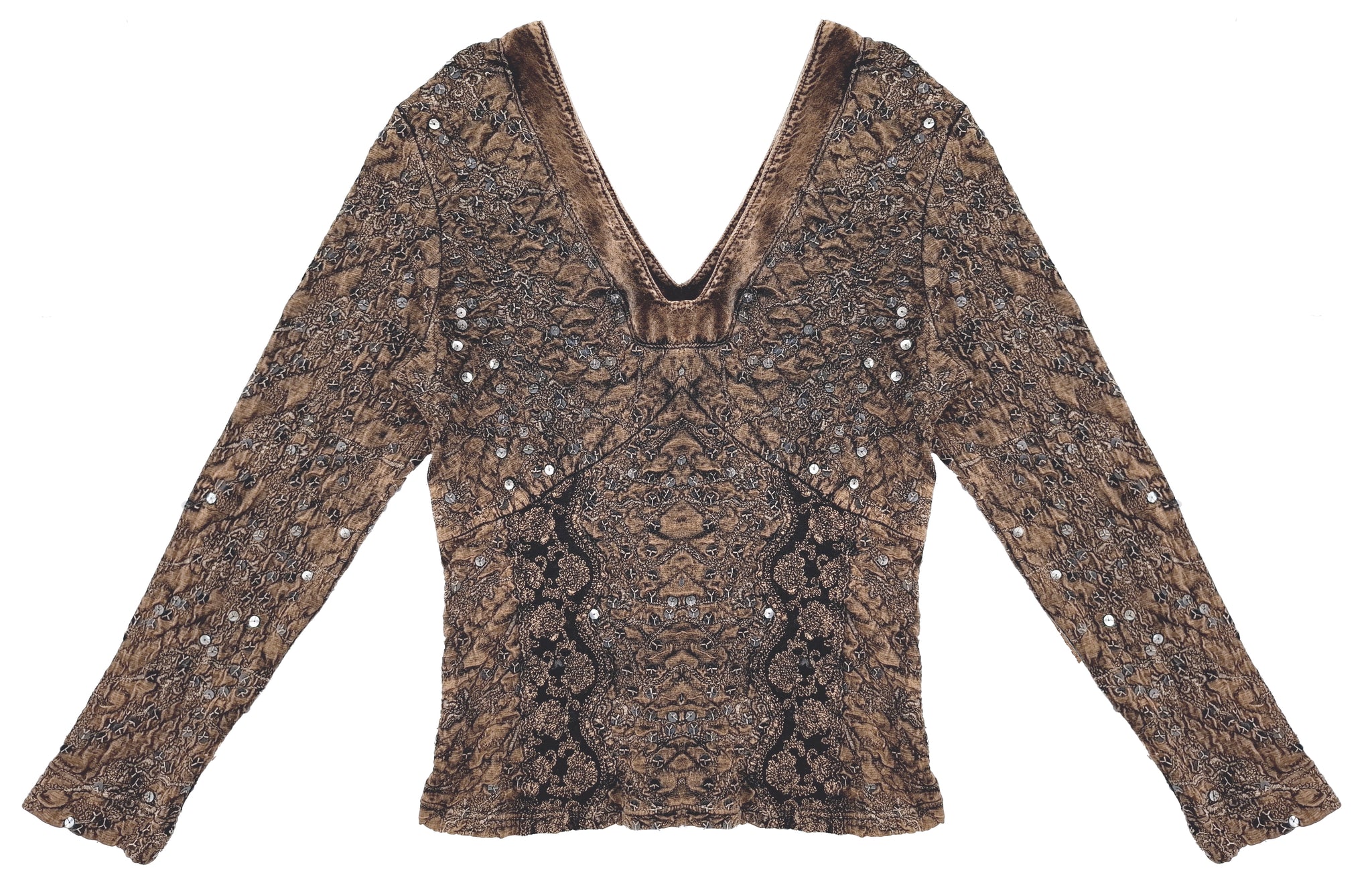 Norma Vintage_ long sleeves cloqué top