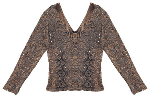 Norma Vintage_ long sleeves cloqué top