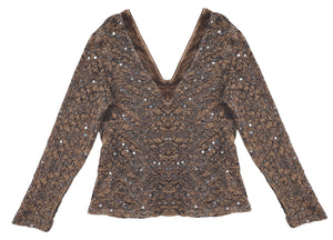Norma Vintage_ long sleeves cloqué top