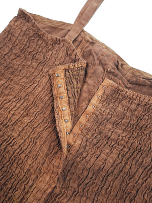 Norma Vintage _brown linen top