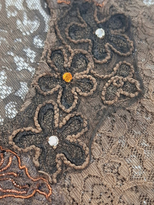 Norma Vintage _brown lace t-shirt