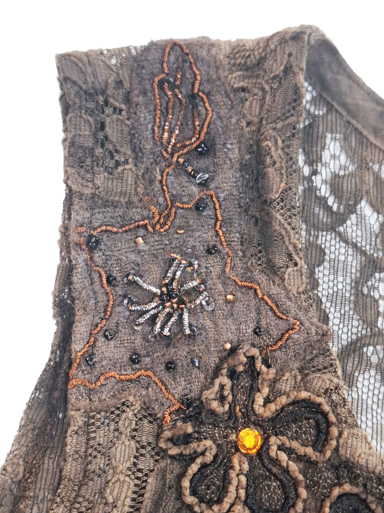 Norma Vintage _brown lace t-shirt