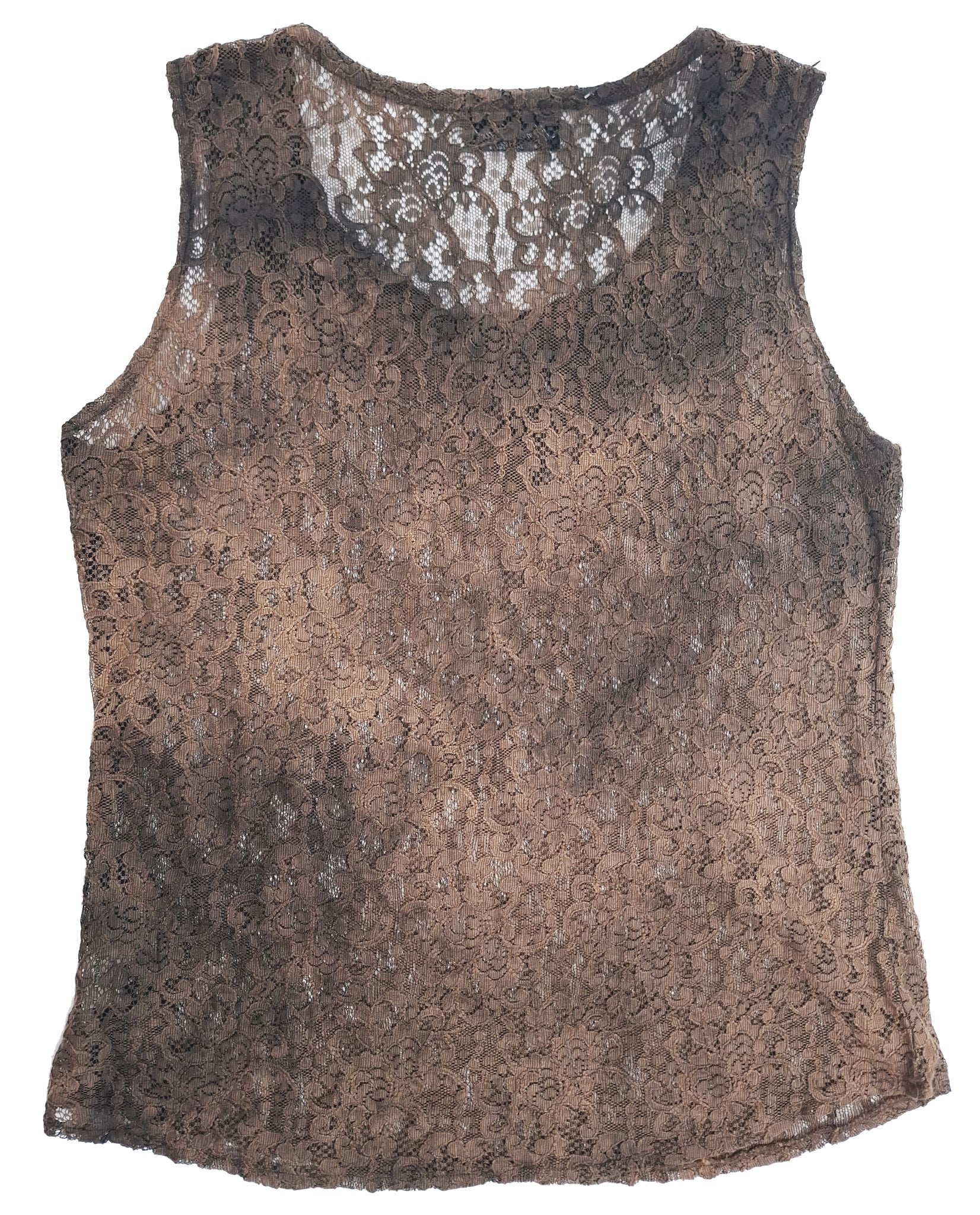 Norma Vintage _brown lace t-shirt