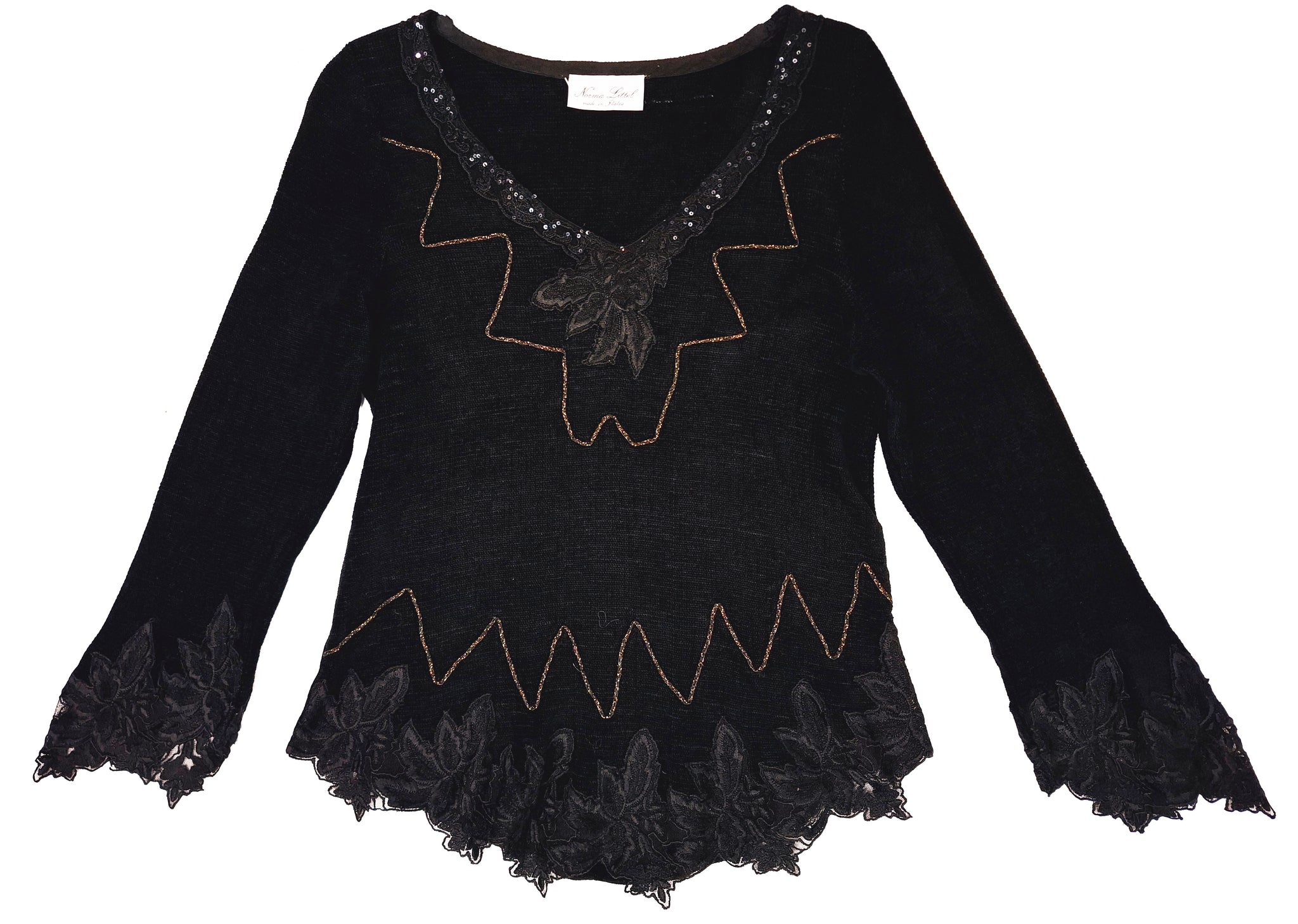 Norma Vintage _black chenille jumper