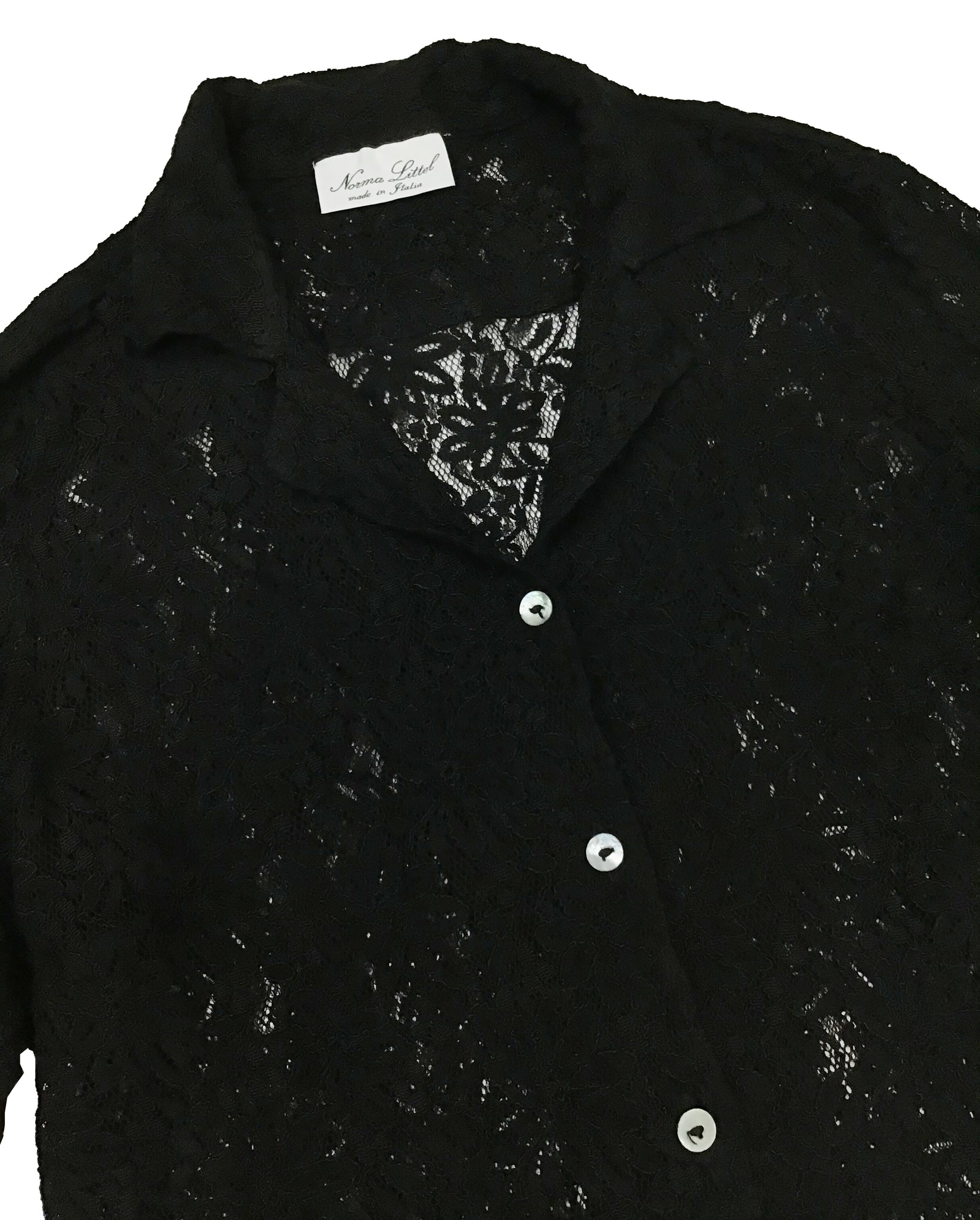 Norma Vintage _black lace shirt