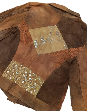 Norma Vintage_ shiny brown denim jacket