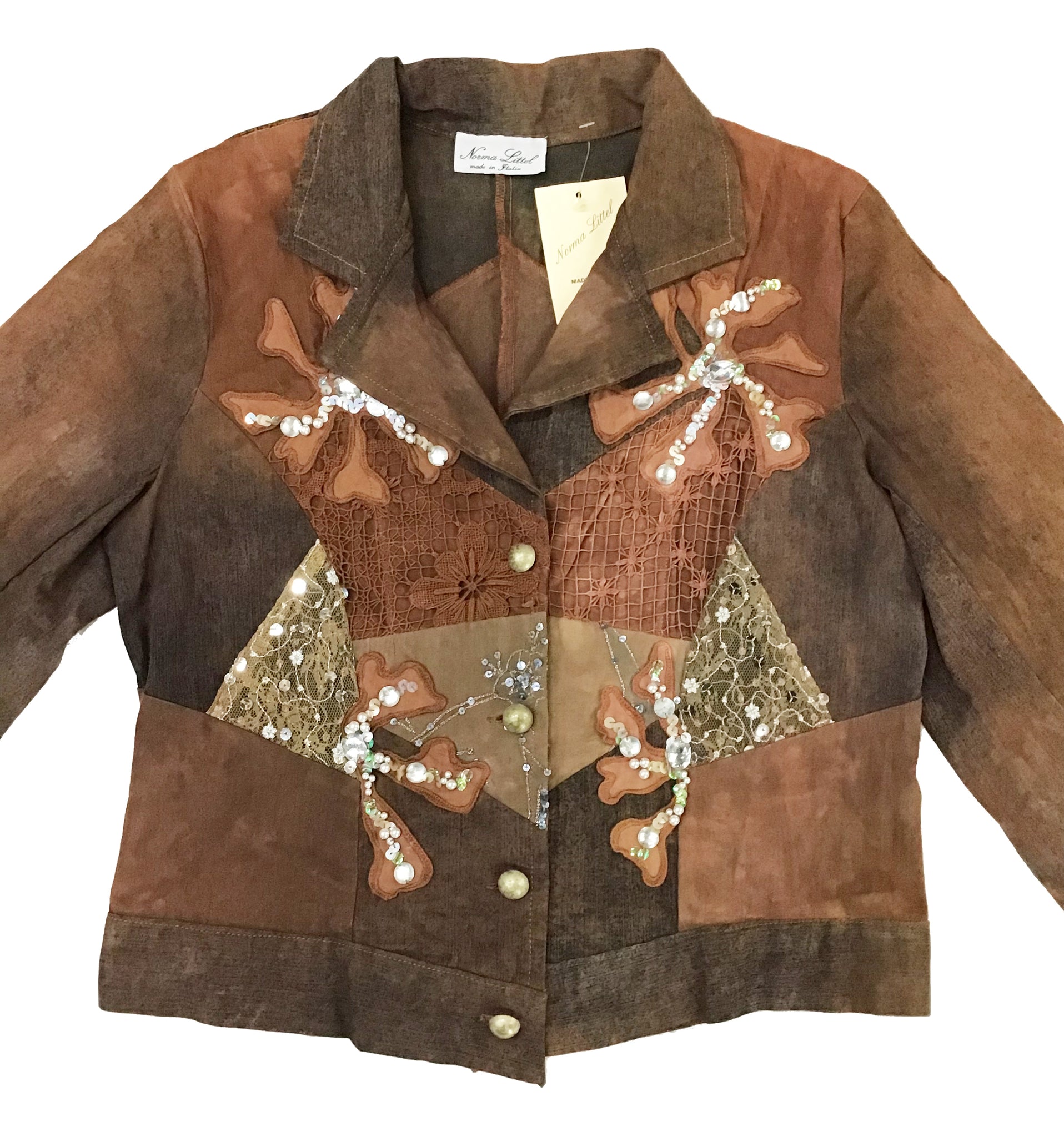 Norma Vintage_ shiny brown denim jacket