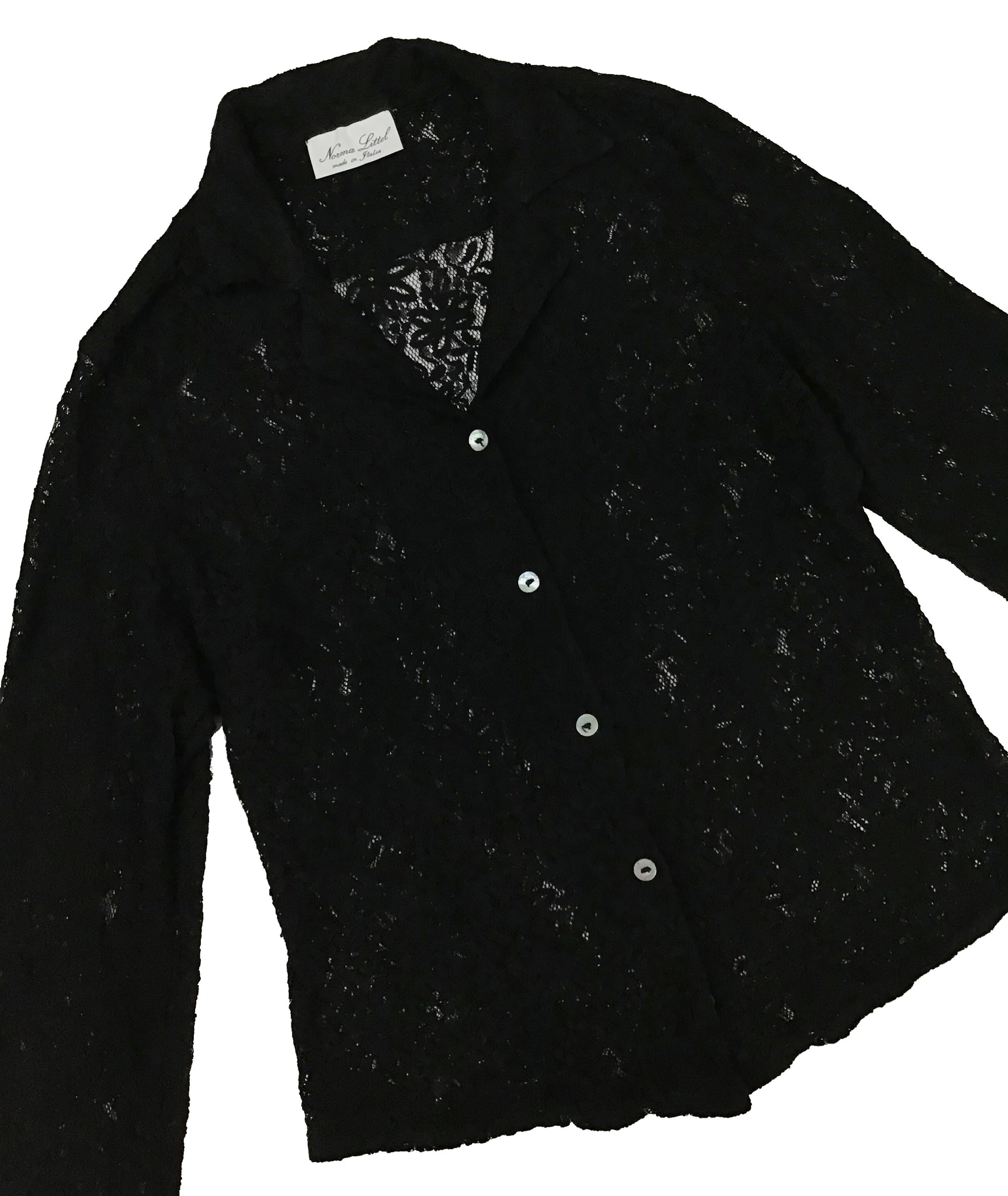 Norma Vintage _black lace shirt