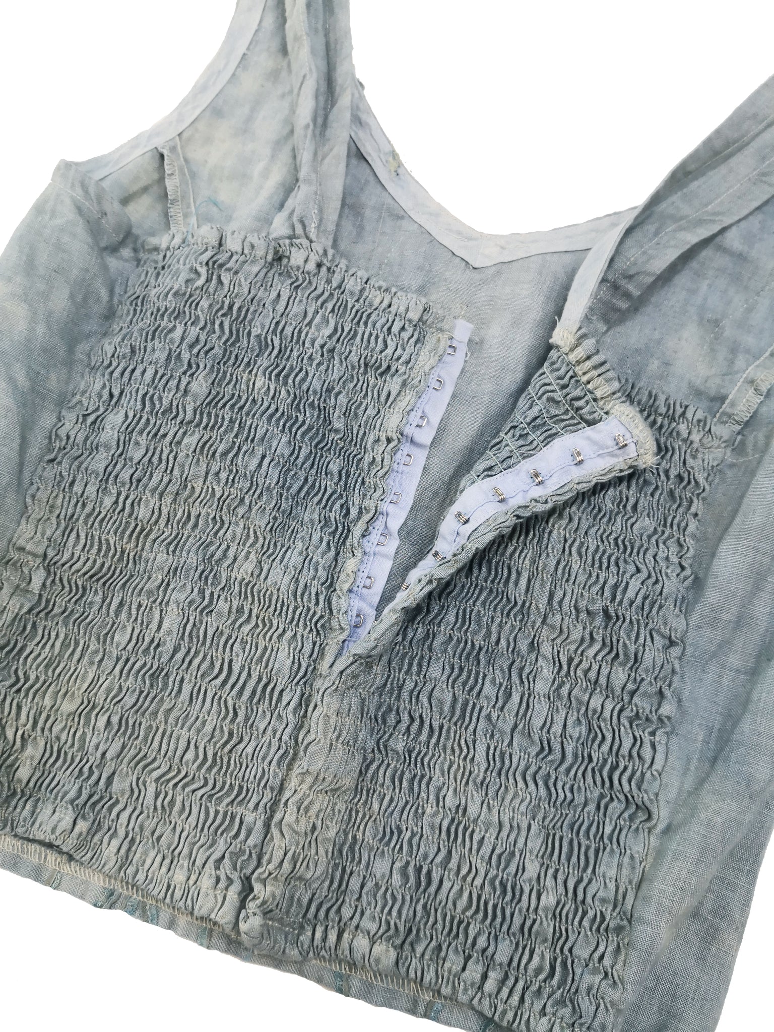 Norma Vintage _blue & beige flowers tops
