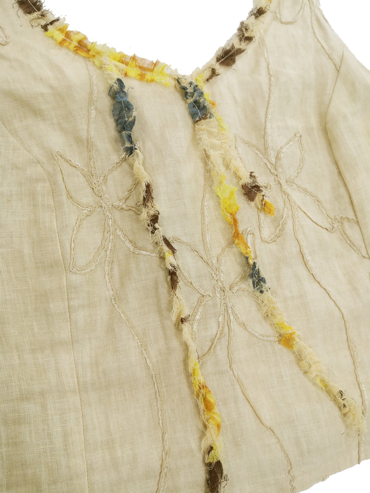 Norma Vintage _blue & beige flowers tops