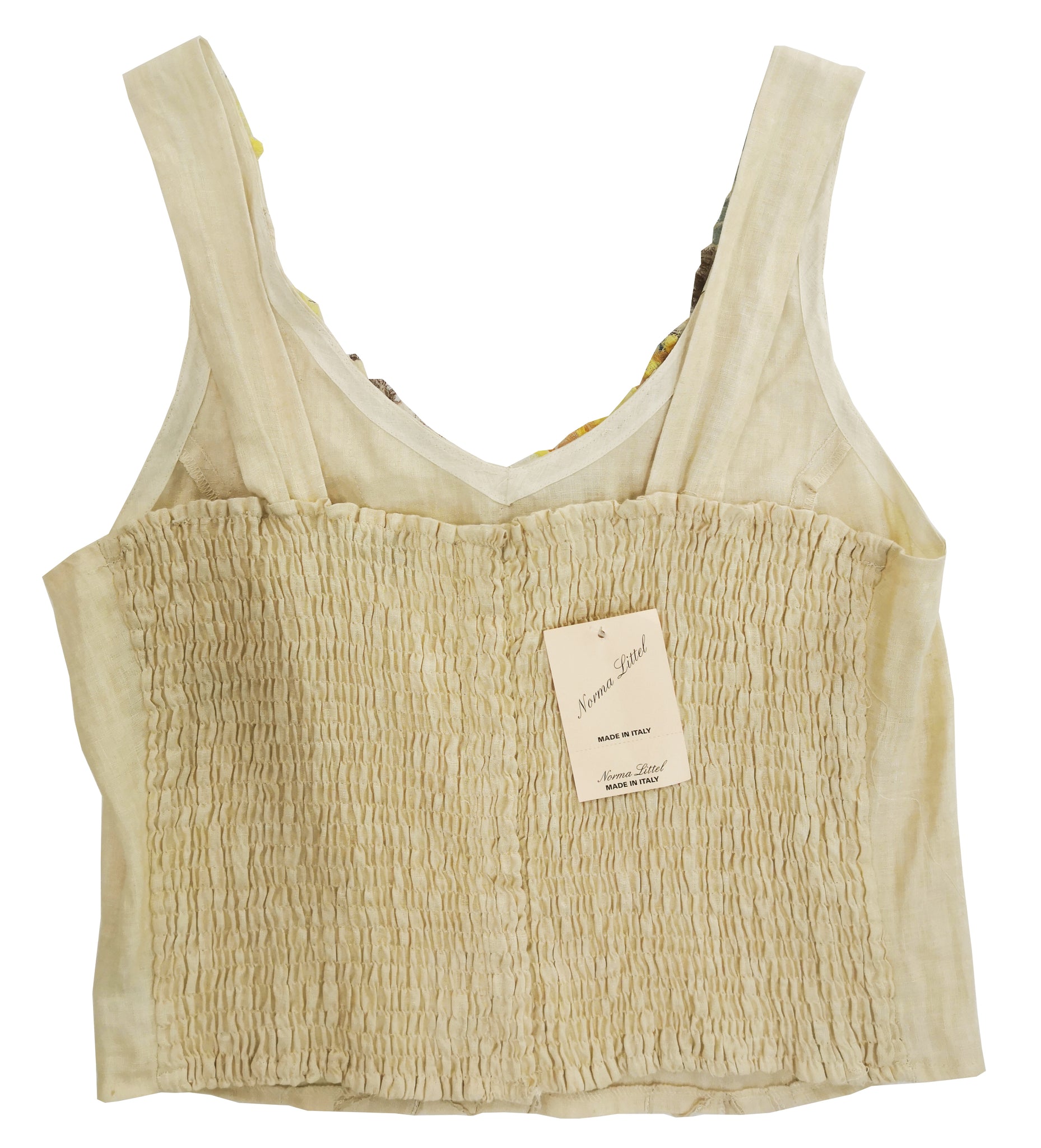 Norma Vintage _blue & beige flowers tops