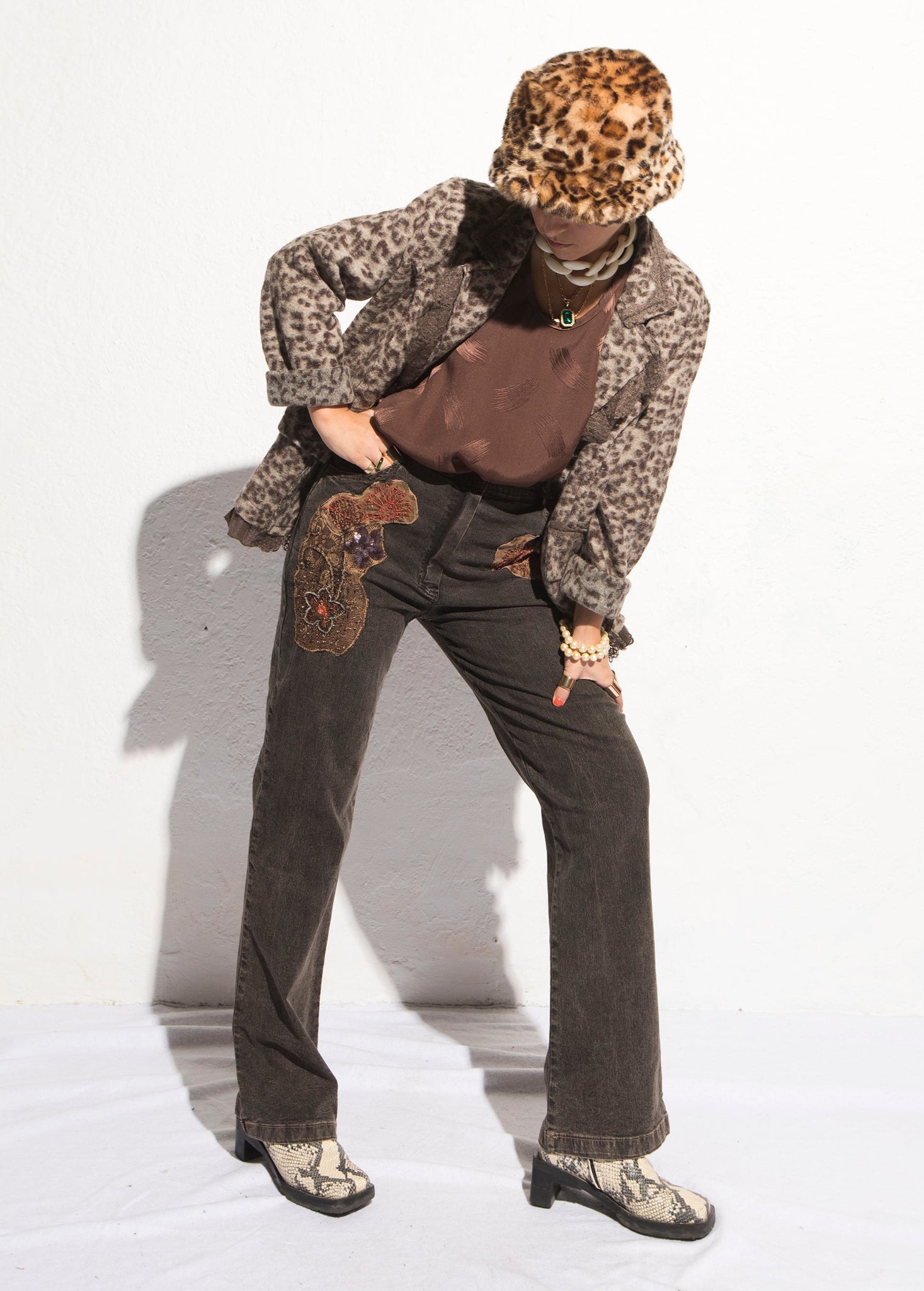 Norma Vintage _wool leopard jacket