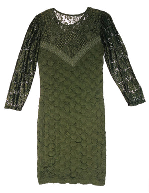 Norma Vintage _cloqué green dress