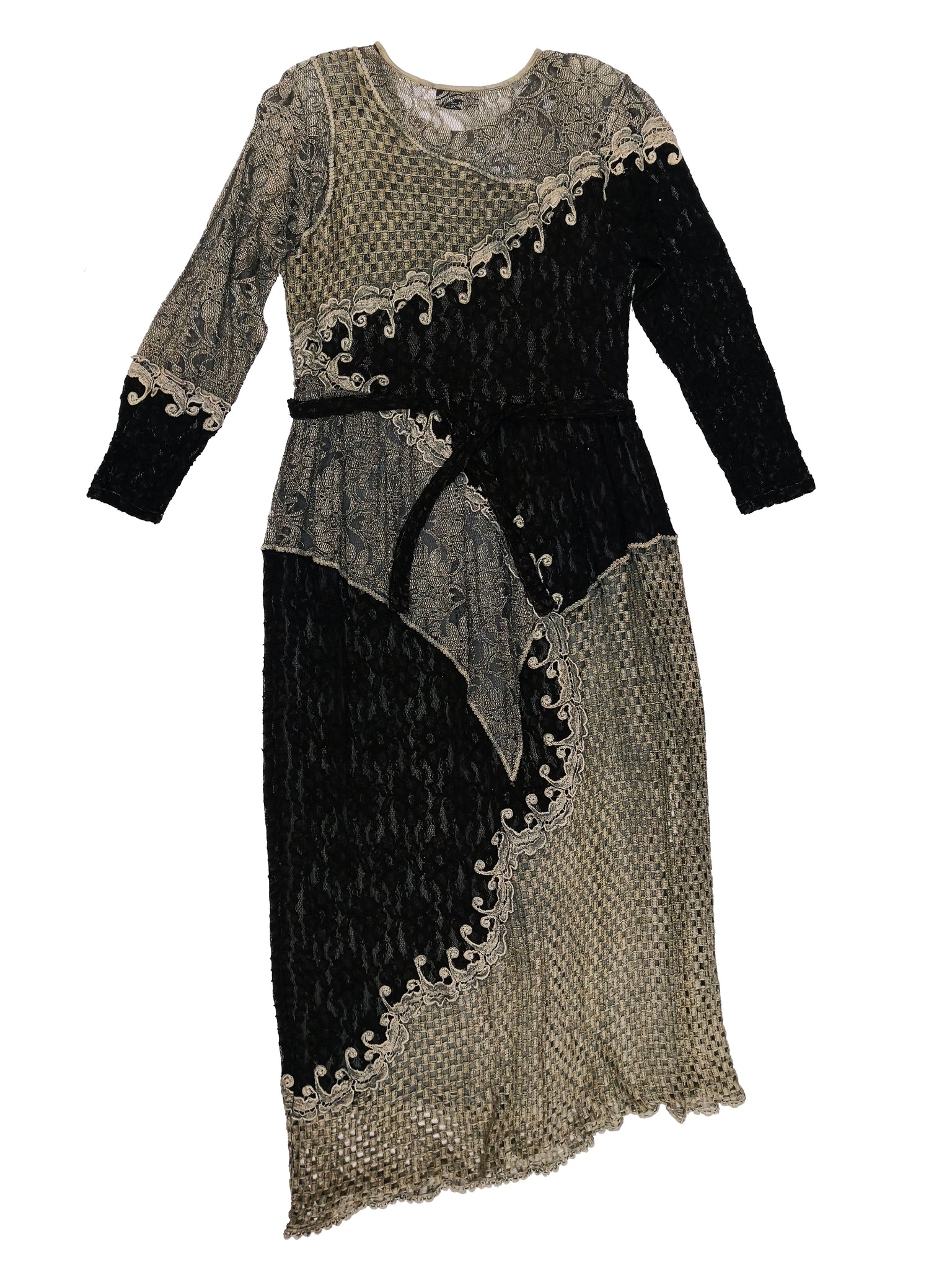 Norma Vintage _guipur & macrame dress